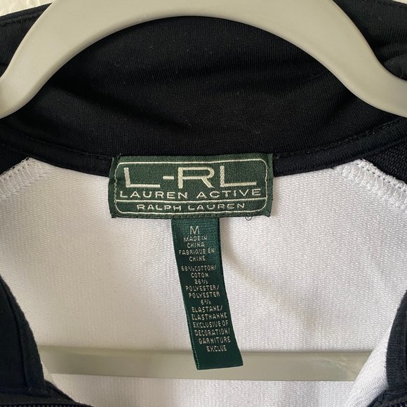 L-RL Ralph Lauren Active Womens Sweater Athleisure Size M Colorblock Zip Up - Picture 4 of 13